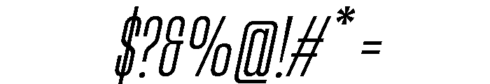 Wackers Italic Sans Font OTHER CHARS