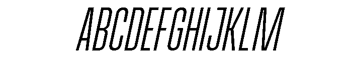 Wackers Italic Sans Font UPPERCASE