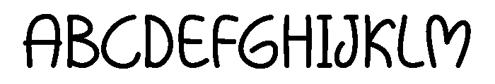 Walked Across Font UPPERCASE