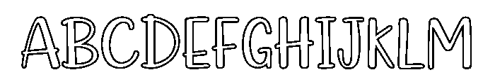 Warm Christmas Line Font UPPERCASE