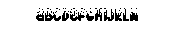 Water Droplets Font UPPERCASE