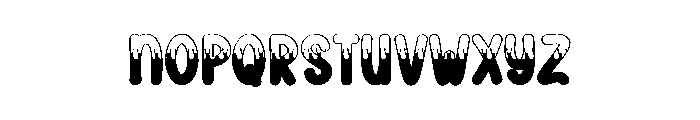 Water Droplets Font LOWERCASE