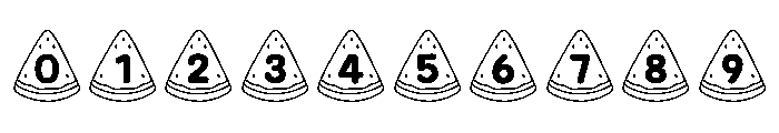 Water Melon Outline Font OTHER CHARS