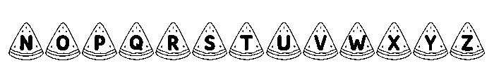 Water Melon Outline Font UPPERCASE