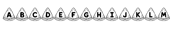 Water Melon Outline FONT