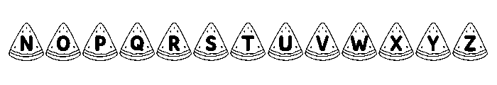 Water Melon Outline Font LOWERCASE