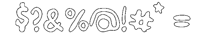 Waterkids Outline Font OTHER CHARS