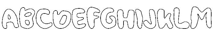 Waterkids Outline Font UPPERCASE