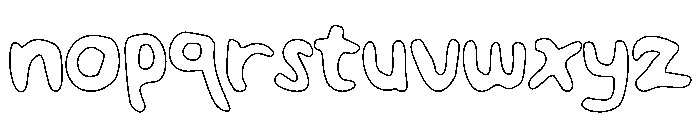 Waterkids Outline Font LOWERCASE