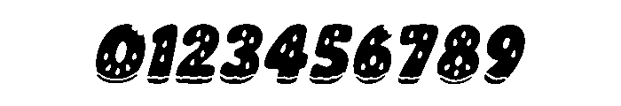 Watermelon Splash Color Slant Font OTHER CHARS