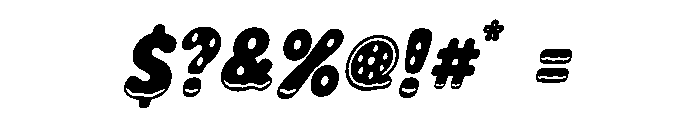Watermelon Splash Color Slant Font OTHER CHARS