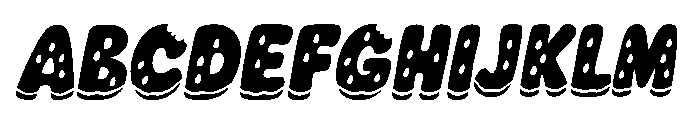 Watermelon Splash Color Slant Font UPPERCASE