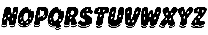 Watermelon Splash Color Slant Font UPPERCASE
