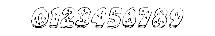 Watermelon Splash Outline Slant Font OTHER CHARS