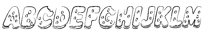 Watermelon Splash Outline Slant Font UPPERCASE