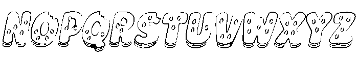 Watermelon Splash Outline Slant Font UPPERCASE