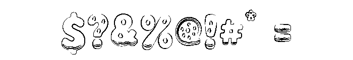 Watermelon Splash Outline Font OTHER CHARS