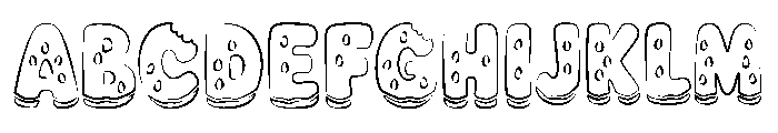 Watermelon Splash Outline Font UPPERCASE