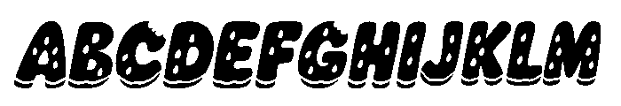 Watermelon Splash Slant Font UPPERCASE