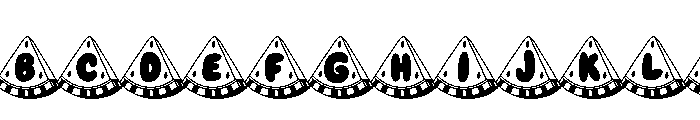 Watermelon fruit Font UPPERCASE