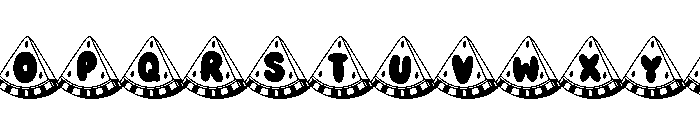Watermelon fruit Font UPPERCASE