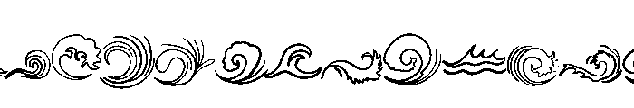 Wave Doodle Font UPPERCASE