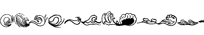 Wave Doodle Font UPPERCASE
