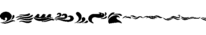 Wave Swash Elements Font UPPERCASE