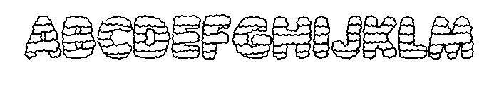 Wavy Fluffy Cloud By Sq Regular Font UPPERCASE