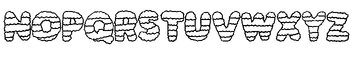 Wavy Fluffy Cloud By Sq Regular Font LOWERCASE