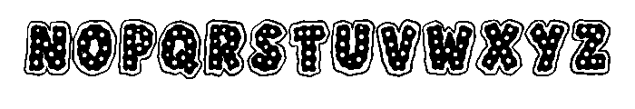 Wavy Polka Dot Bubble B Regular Font UPPERCASE