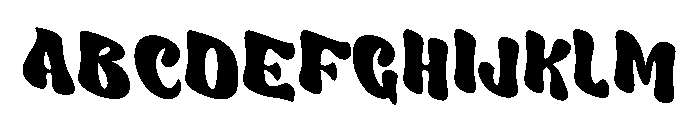 Wavy Stacker Flag Font UPPERCASE