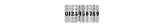 Wavy Stacker Outline One Font OTHER CHARS