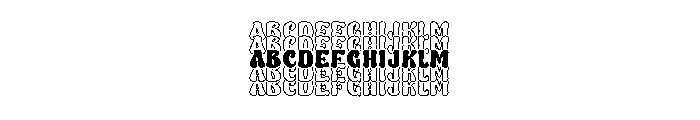 Wavy Stacker Outline One FONT