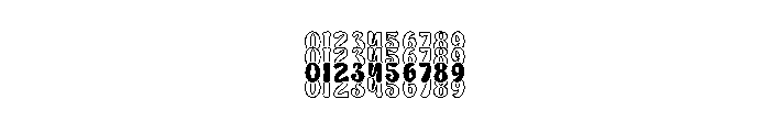 Wavy Stacker Outline Three Font OTHER CHARS