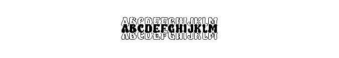 Wavy Stacker Outline Two Font UPPERCASE