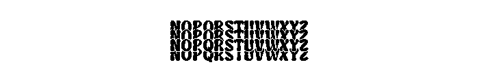 Wavy Stacker Soft Three Font UPPERCASE