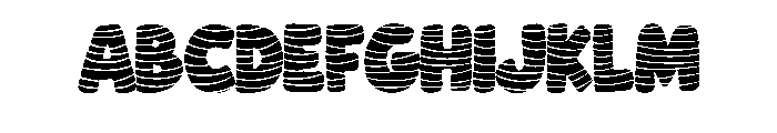 Wavy Stripe Doodle By S Regular Font UPPERCASE