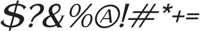 WALDECRY Italic otf (400) Font OTHER CHARS