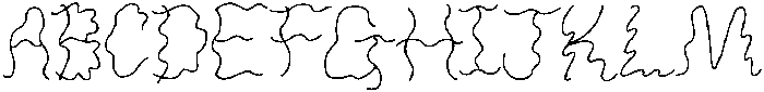 WAVY GAL Regular otf (400) Font UPPERCASE
