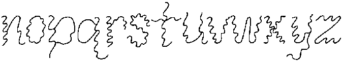 WAVY GAL Regular otf (400) Font LOWERCASE