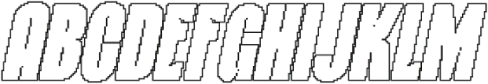 Wadeline Pixel Outline otf (400) Font UPPERCASE