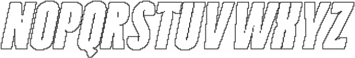 Wadeline Pixel Outline otf (400) Font UPPERCASE