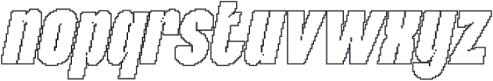 Wadeline Pixel Outline otf (400) Font LOWERCASE