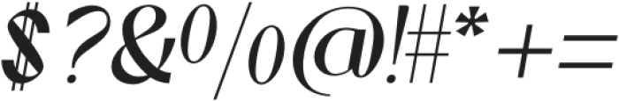Wahog Italic Sty otf (400) Font OTHER CHARS