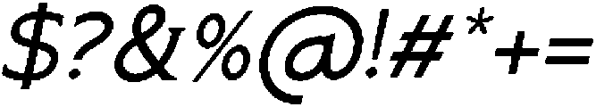 Wakorin Condensed Italic otf (400) Font OTHER CHARS
