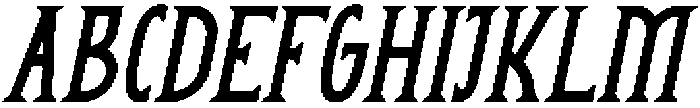 Wakorin Condensed Italic otf (400) Font UPPERCASE