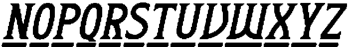 Wakorin Condensed Italic otf (400) Font LOWERCASE