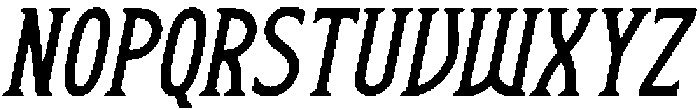Wakorin Extra Condensed Italic otf (400) Font UPPERCASE