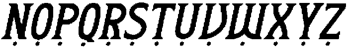 Wakorin Extra Condensed Italic otf (400) Font LOWERCASE